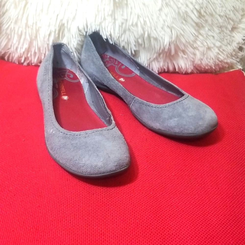 Gray Suede Women's Flats